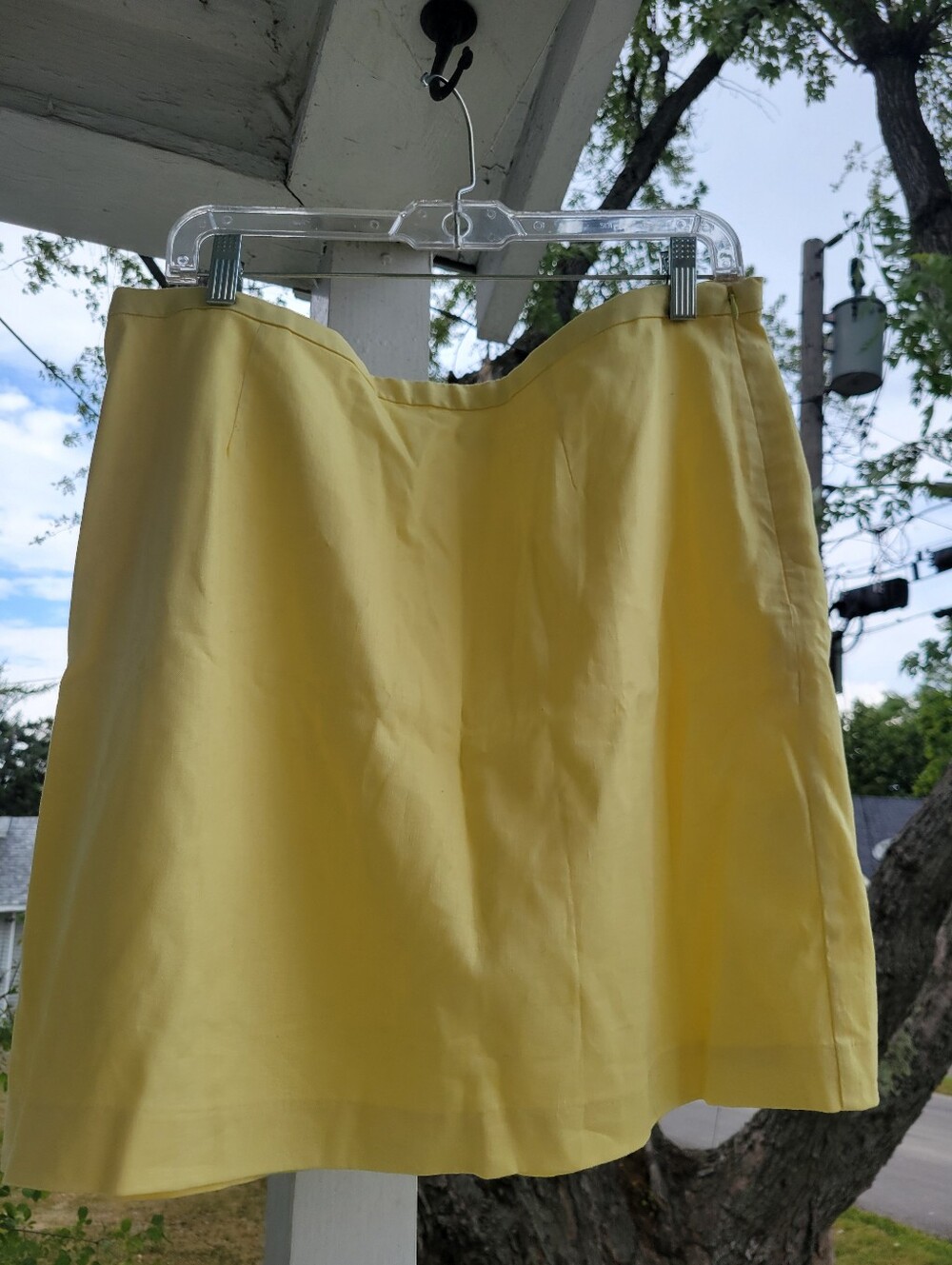 BANANA REPUBLIC, Women's , Size-16 Linen Blend Skirt, Color- Yellow